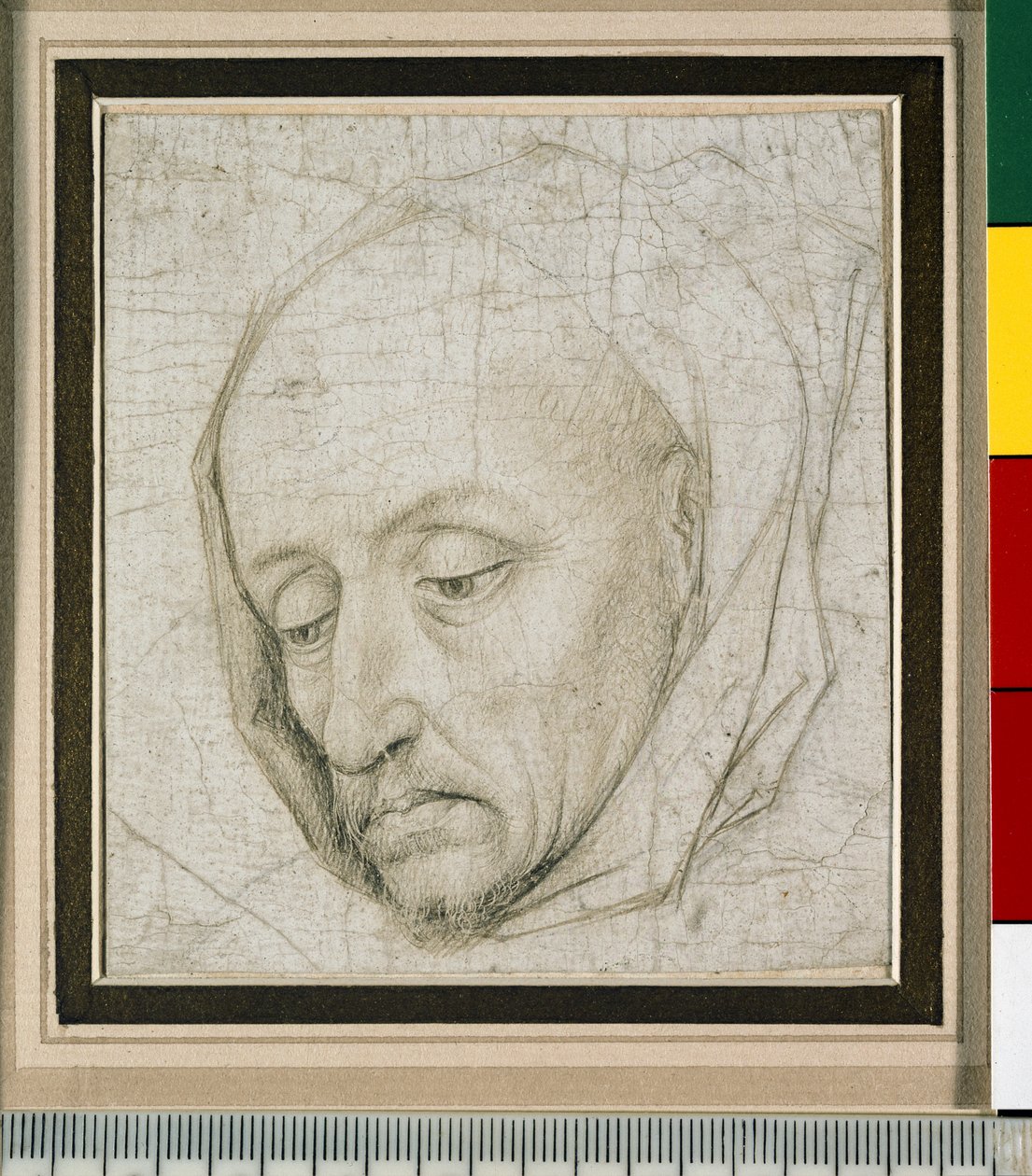 Yaşlı bir adamın kafasının incelenmesi, 15. yüzyıl (kağıt üzerinde gümüş nokta) by Rogier van der Weyden