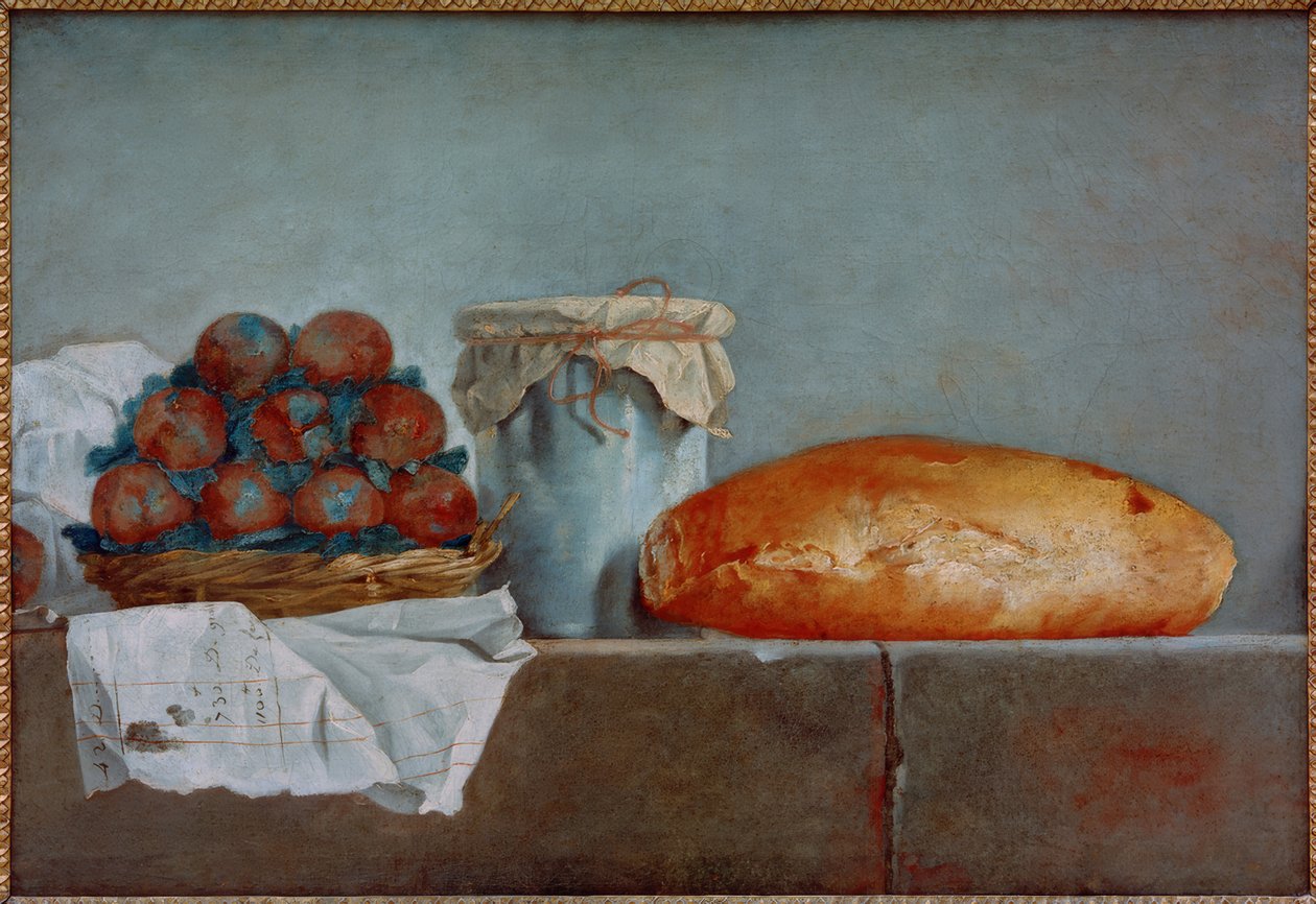 Ekmek ile meyve natürmort by Roland Delaporte