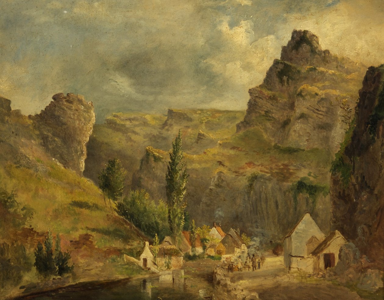 Study for Picture of Cheddar, c.1830 (oil on millboard) by Rolinda Sharples