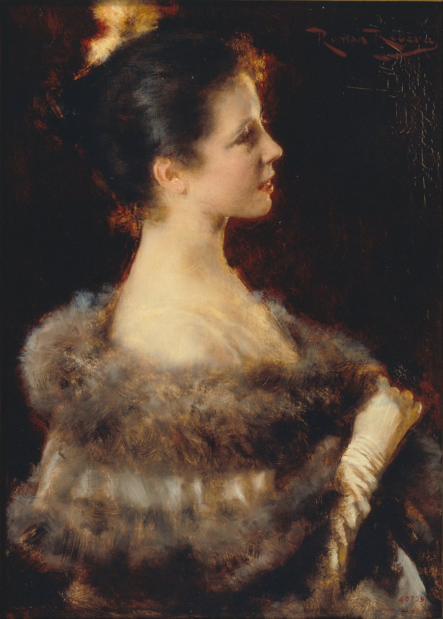 Abiye elbiseli kadın by Romà Ribera