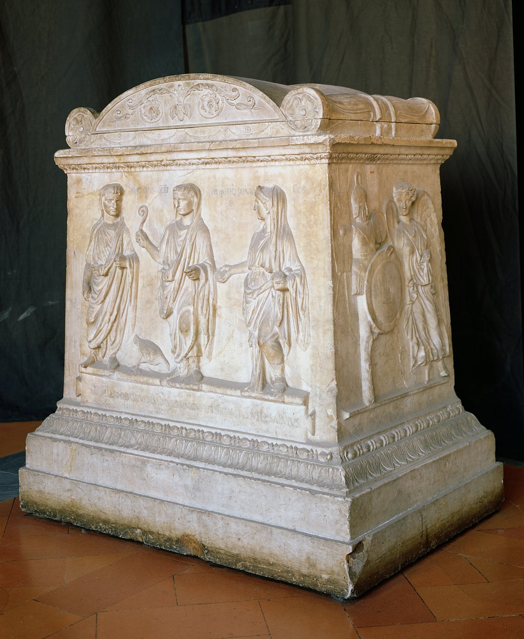 Altar dedicated to the lares of Augustus (63 BC-AD 14)  by Roman