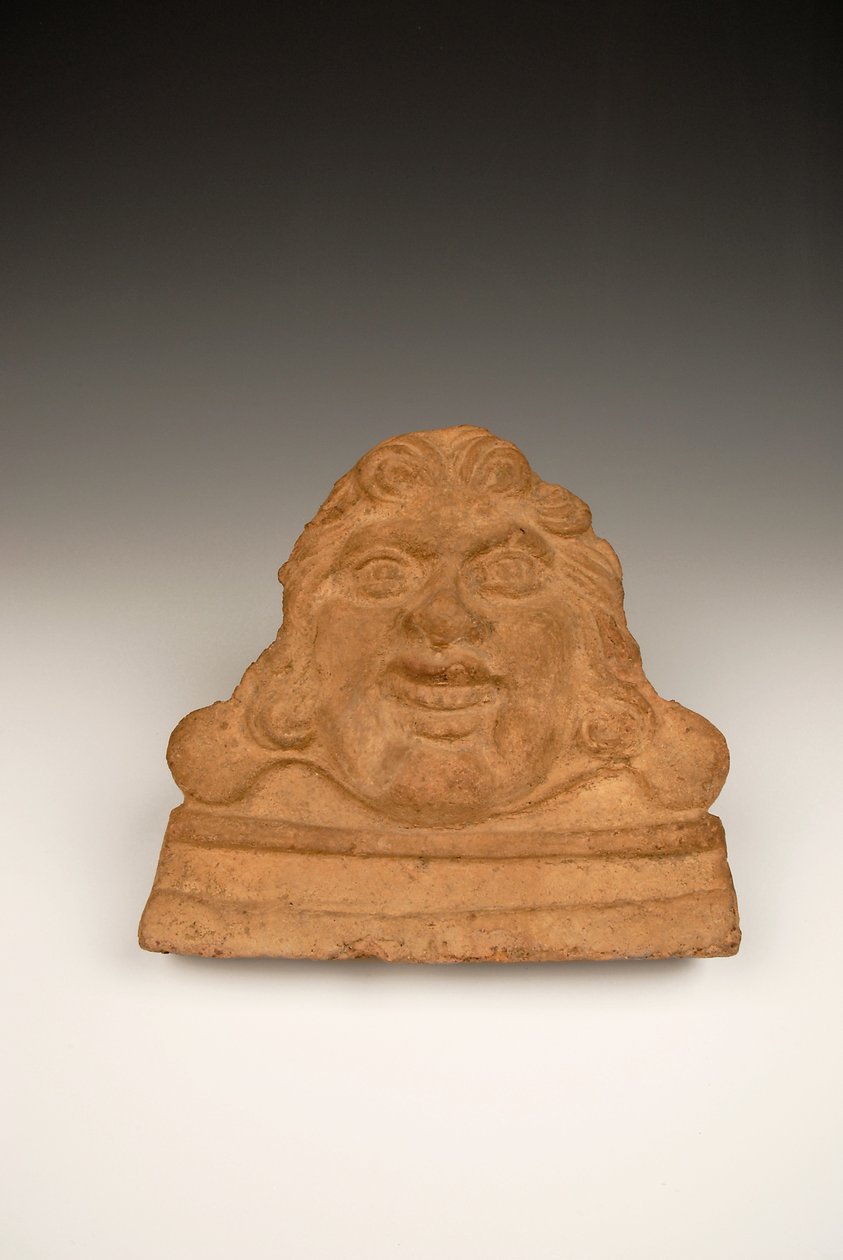 Gorgon başı şeklindeki antefix, MS 1.-2. yy (pişmiş toprak) by Roman