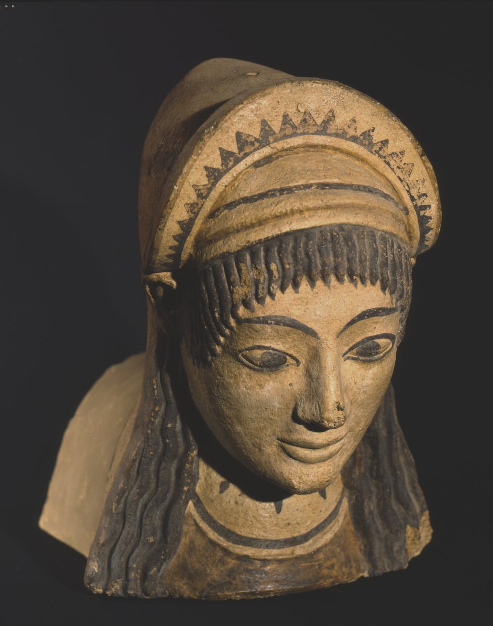 Bir kadının başı ile antefix by Roman