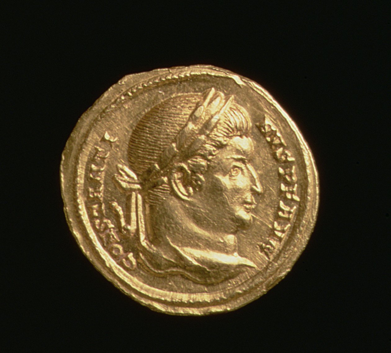 Büyük Konstantin Aureus (MS 306-37) Roma İmparatoru, Trier Nane, MS 306-37 (ön yüz) (altın) by Roman