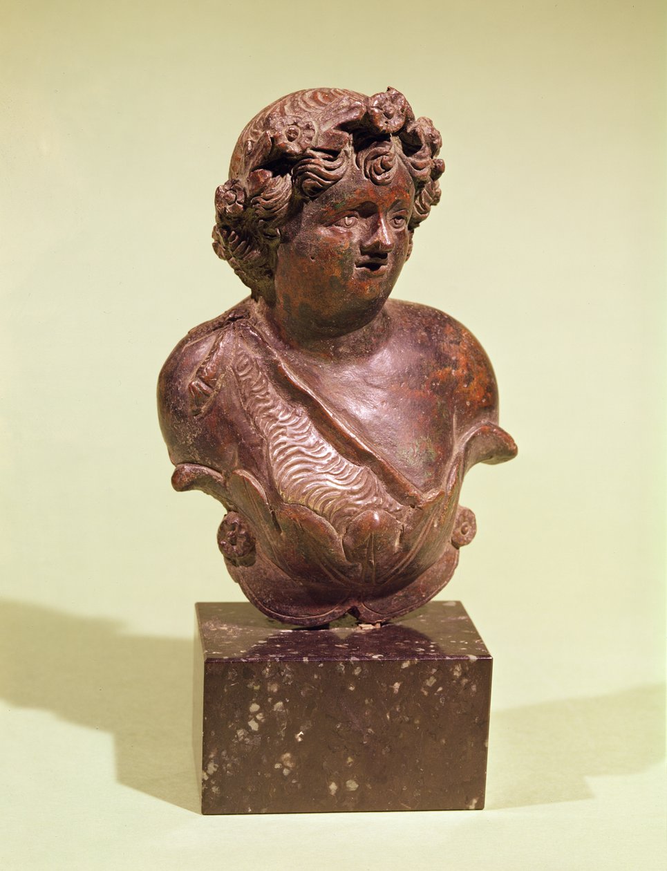 Bacchus büstü, yatak süsü (bronz) by Roman
