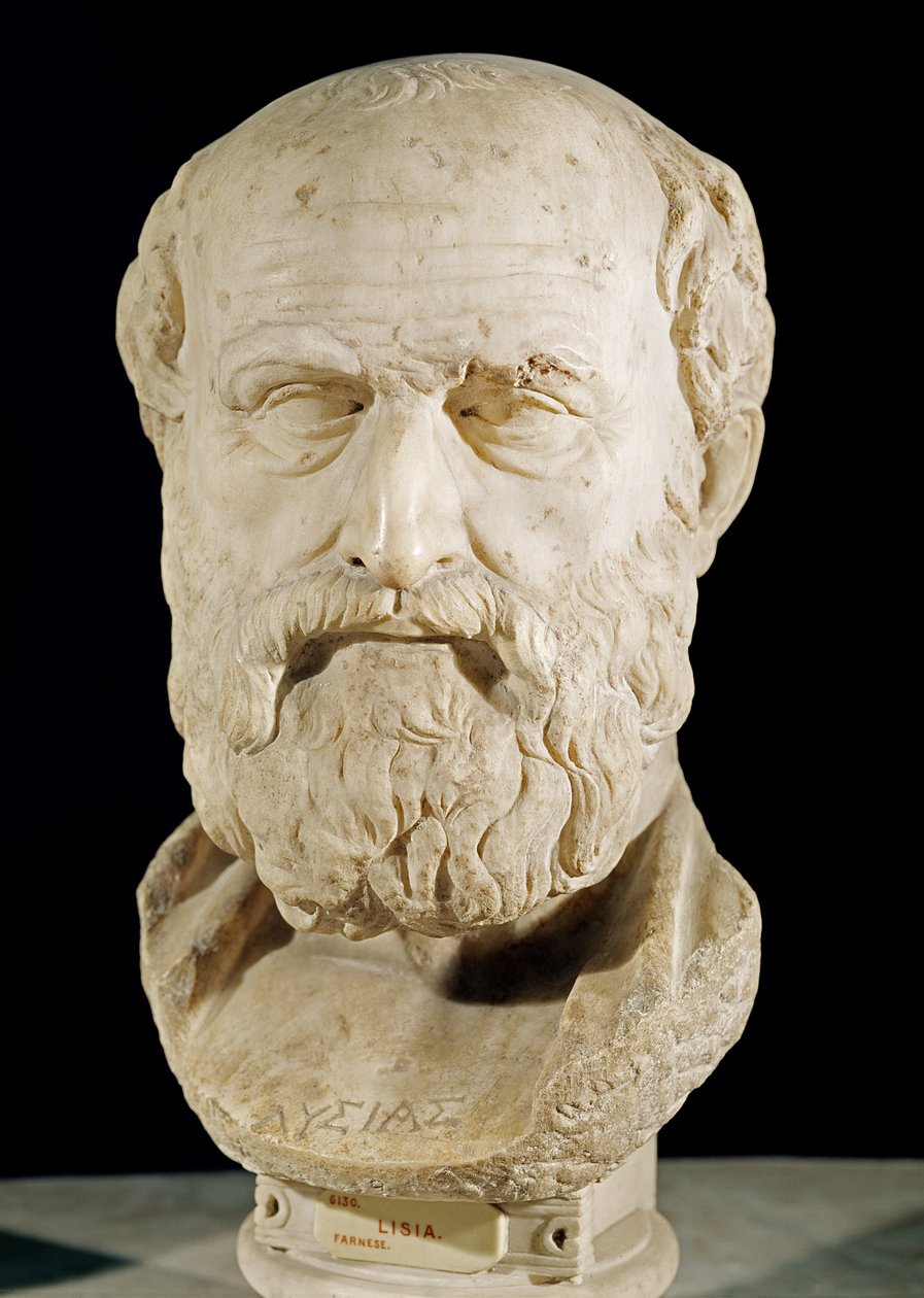 Lysias büstü (MÖ 458-c.380) (mermer) by Roman
