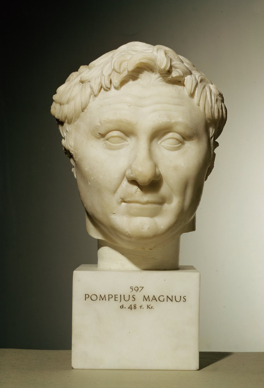 Pompey Büstü (106-48 BC) c.60 BC (mermer) by Roman