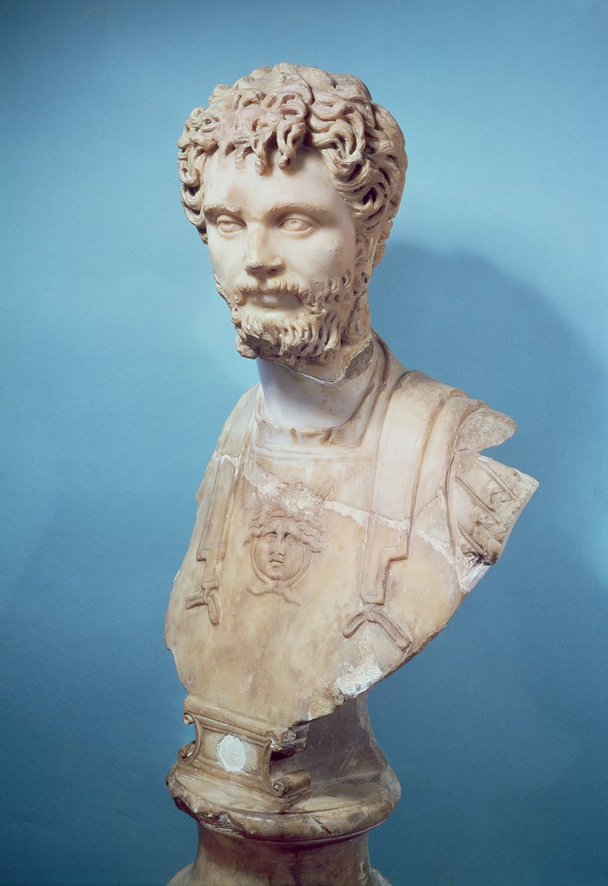 Septimius Severus büstü (145-211) (mermer) by Roman