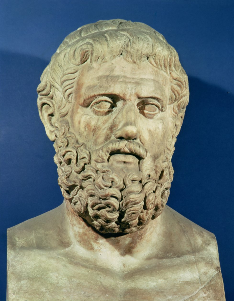 Sofokles Büstü (MÖ 496-406) (mermer) by Roman