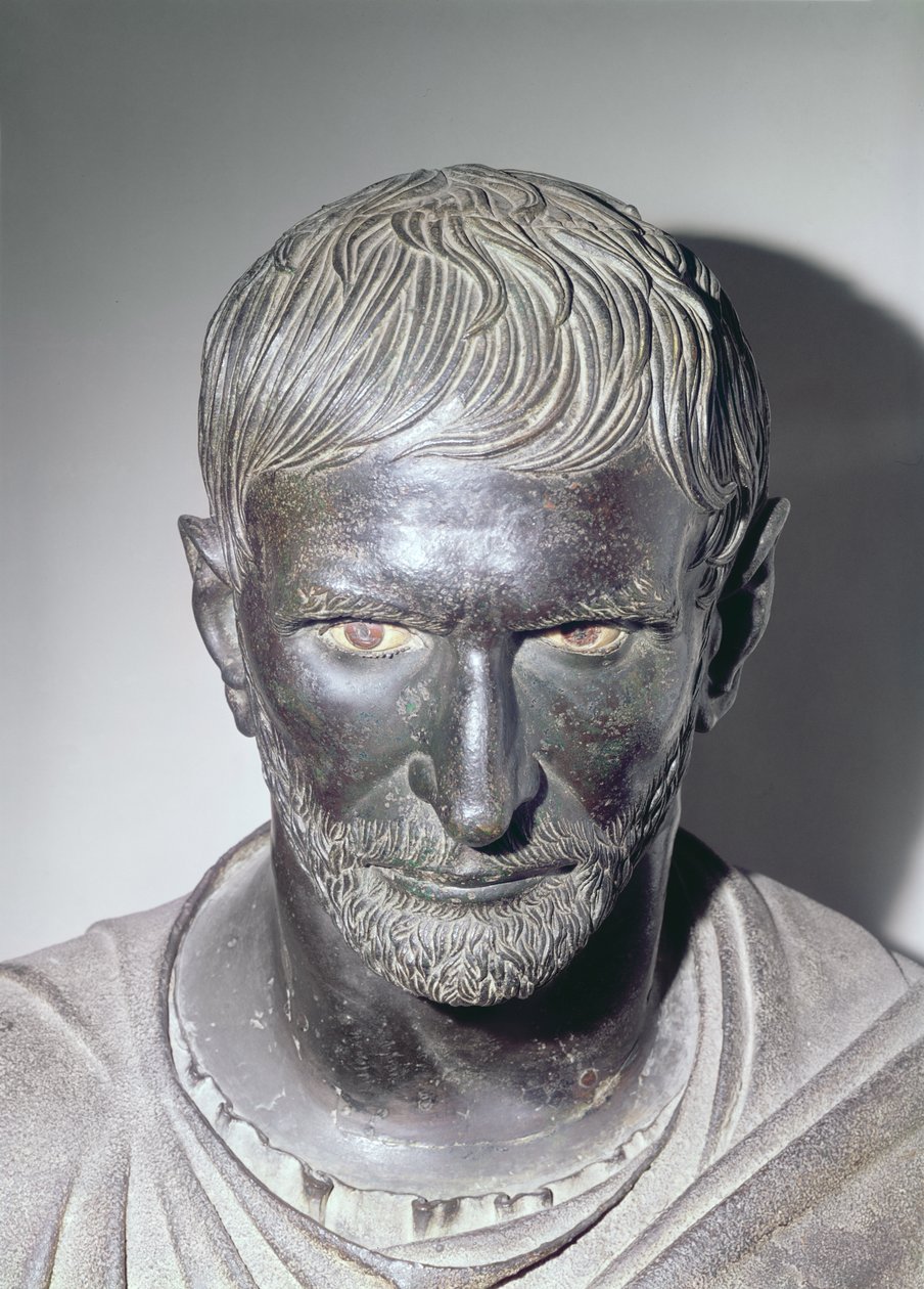Capitoline Brutus, MÖ 4.-3. yy (bronz) (detay) by Roman