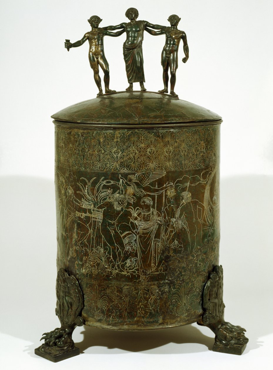 Cista Fioroni, Palestrina (bronz) by Roman