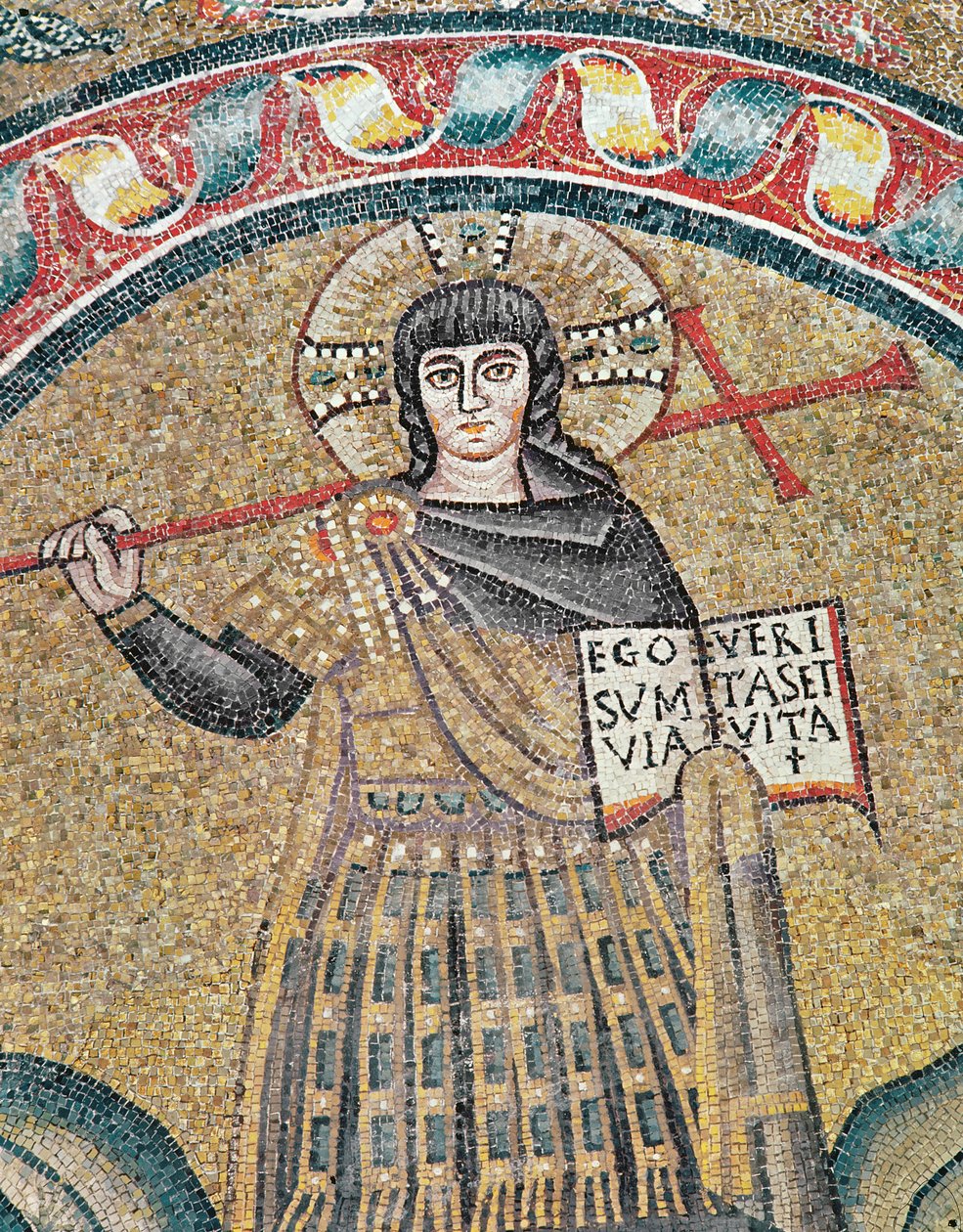Bir Savaşçı İsa mozaiğinin detayı by Roman