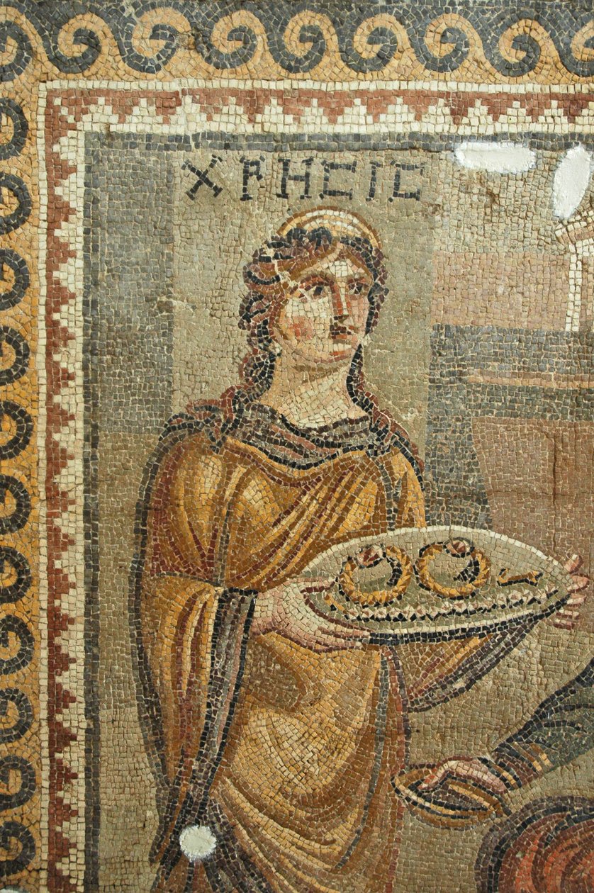 Daphne mozaiğinden Chresis mozaiğinin detayı by Roman