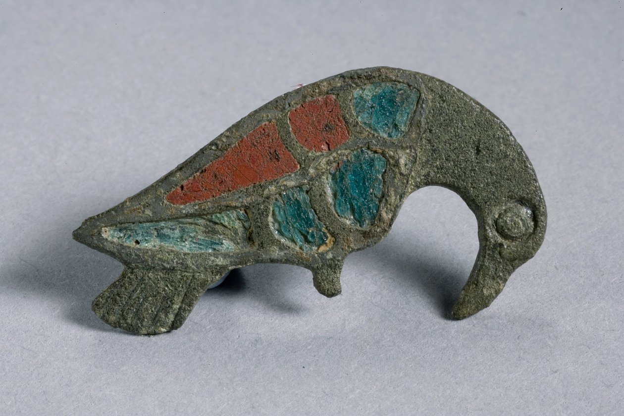 Kartal fibula, Romano-İngiliz, MS 2.-3. yüzyıl (emaye kakmalı bronz) by Roman