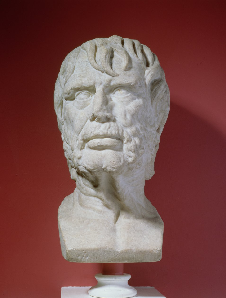 Lucius Annaeus Seneca'nın portre büstü, c.4 BC-c.65 AD (mermer) by Roman