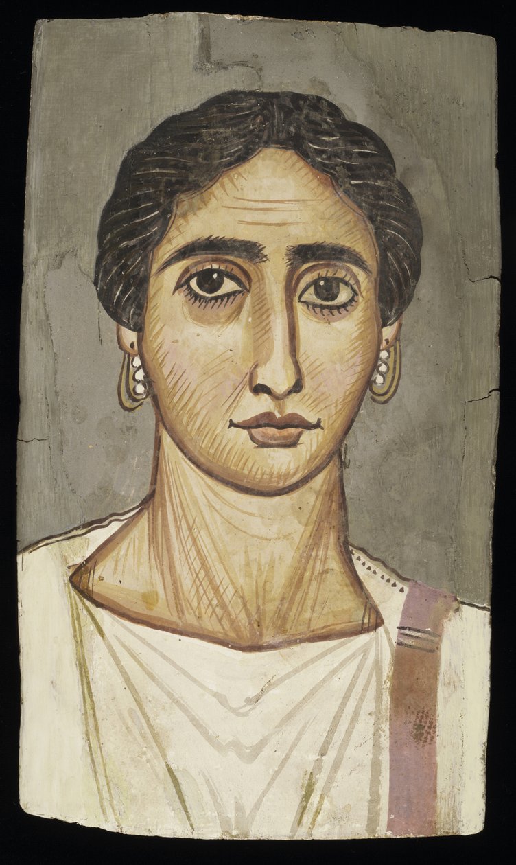 Bir Kadının Portresi, MS 300 dolayları (ahşap üzerine tempera) by Roman