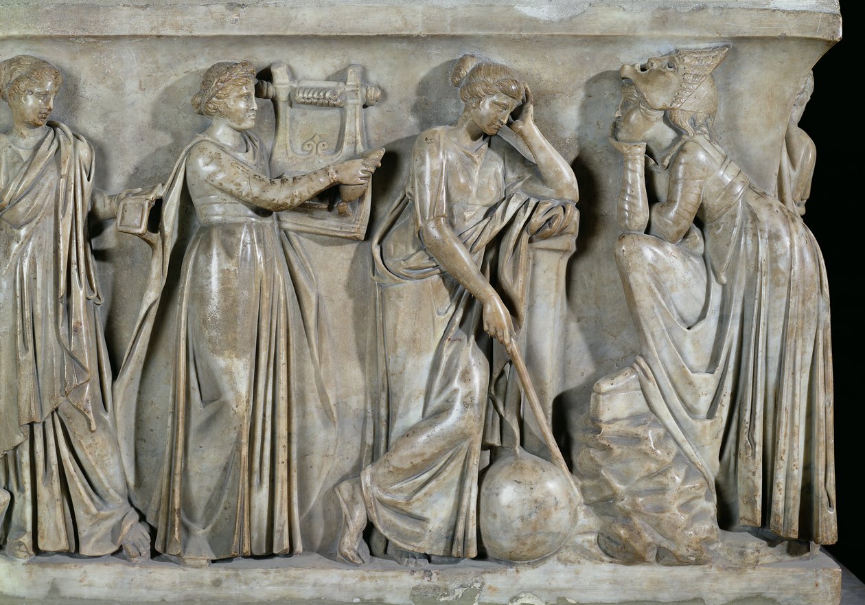 İlham Perileri Lahdi, Terpsichore, Urania ve Melpomene