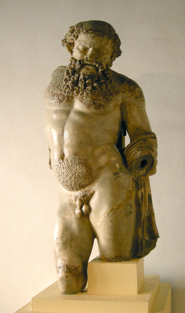 Silenus, sarhoş, bir Yunan orijinalinin kopyası (mermer) by Roman