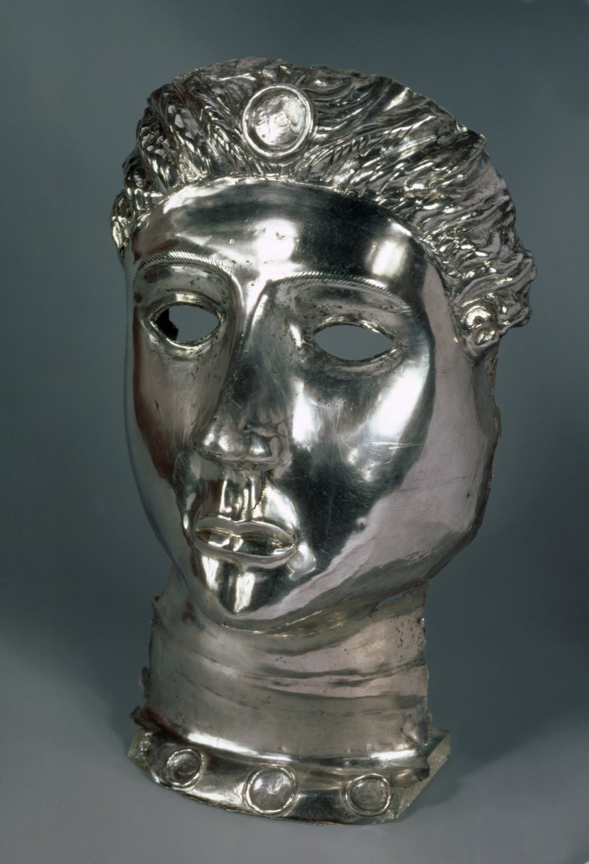 Gümüş maske, Roma, MS 3. yüzyılın 1. yarısı (gümüş) by Roman