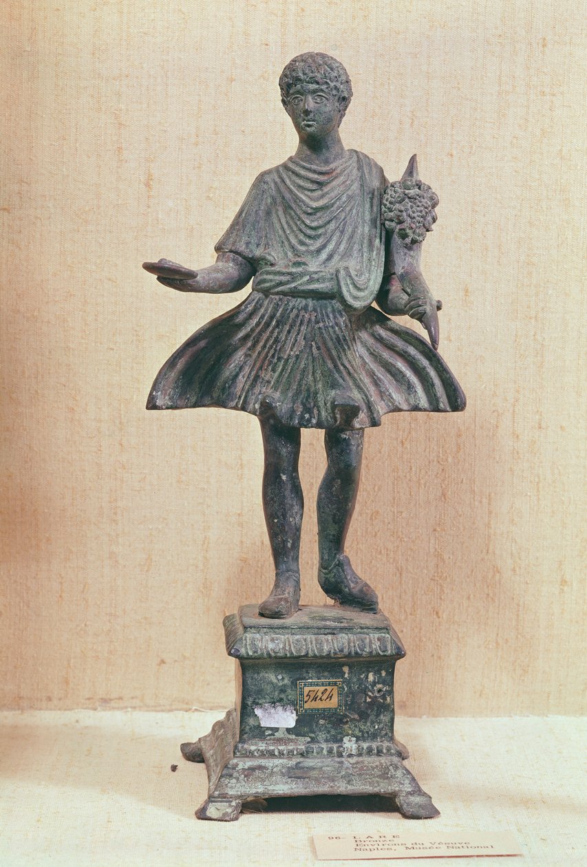 Vezüv yakınlarında bulunan Lar Heykelciği (bronz) by Roman