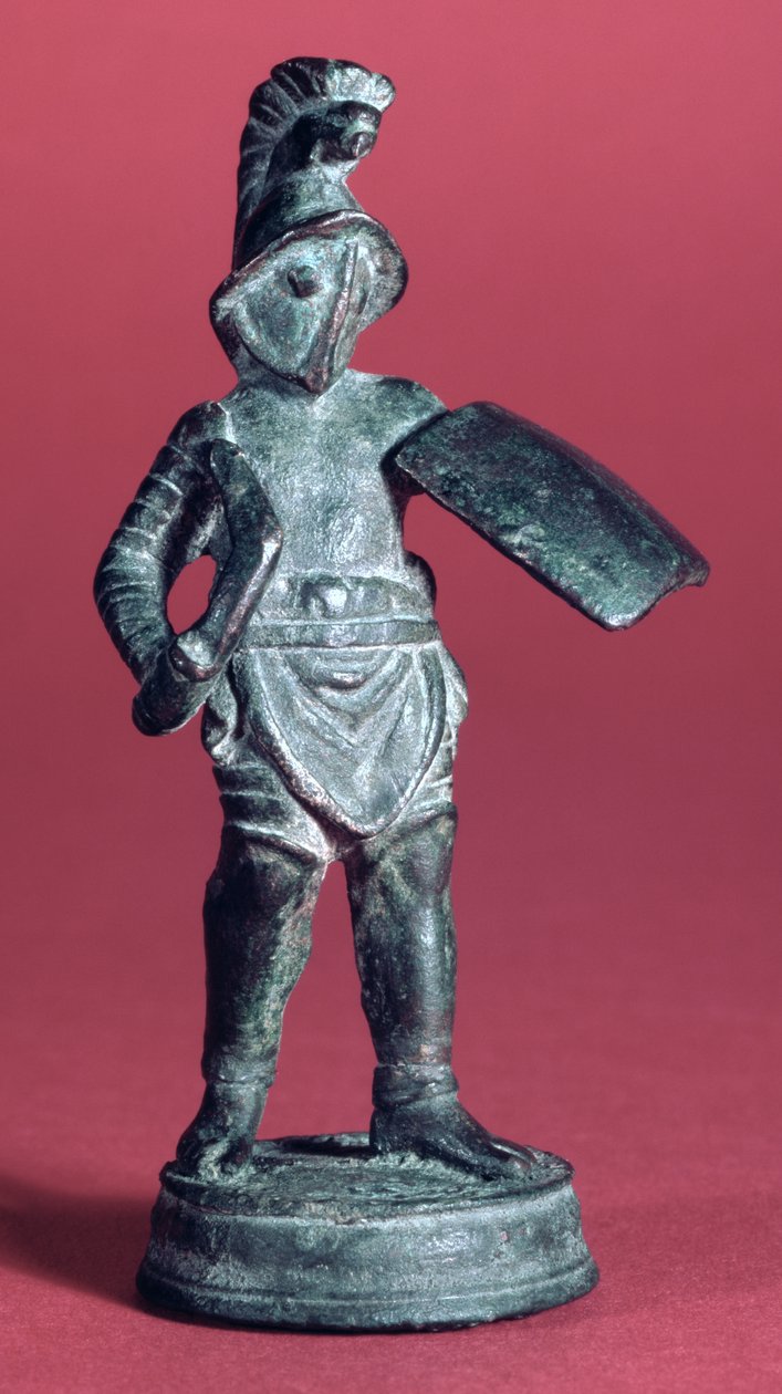 Gladyatör Heykelciği, (bronz) by Roman