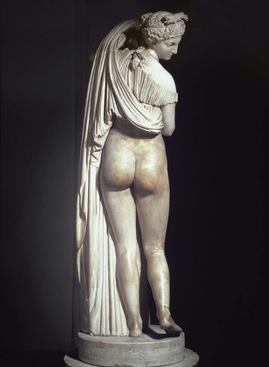 Callipige Aphrodite, MÖ 2. yüzyıla ait bir Yunan orijinalinin kopyası (mermer) by Roman