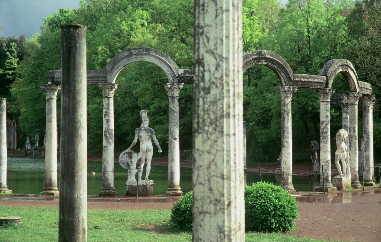 The North Colonnade of the Canopus canal, seen from the North, 124 AD  by Roman