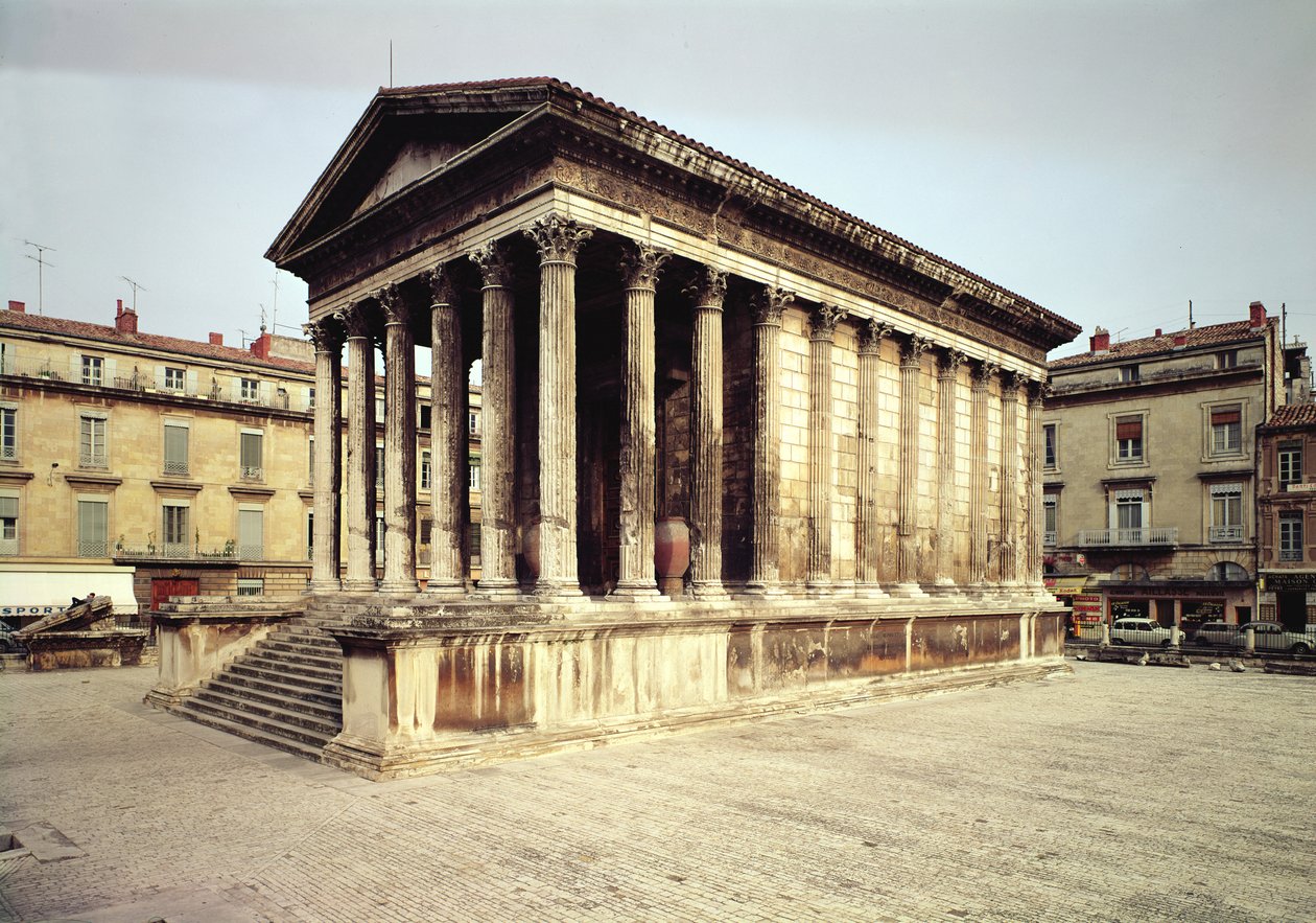 View of the Maison Carree, c.19 BC  by Roman