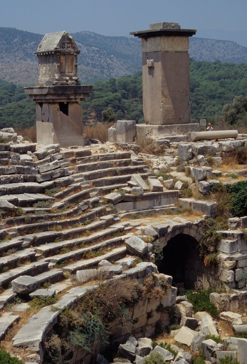 View of the amphitheatre in Xanthos, Ancient Lycia  by Roman