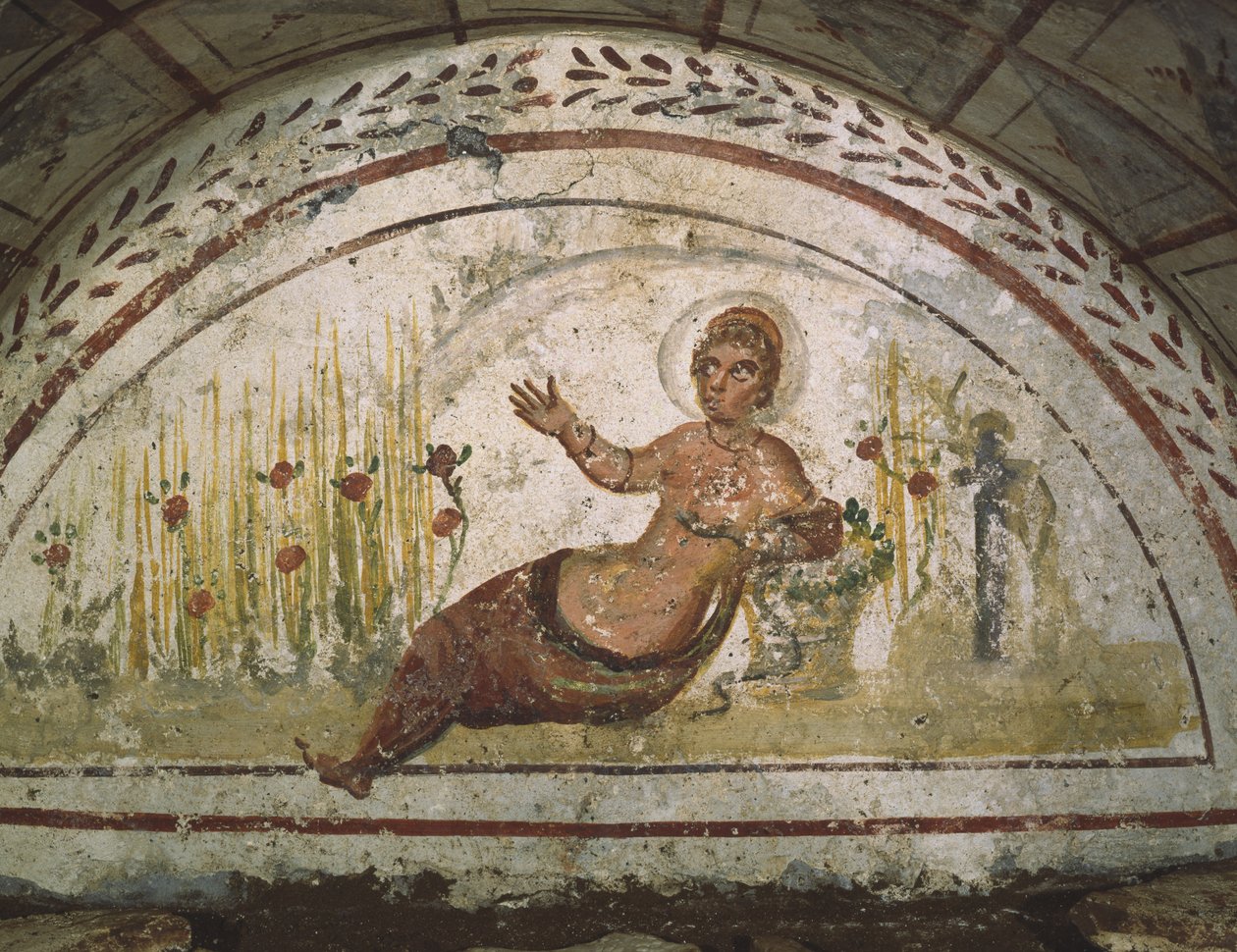 Via Latina, Roma Yeraltı Mezarlarından duvar resmi by Roman
