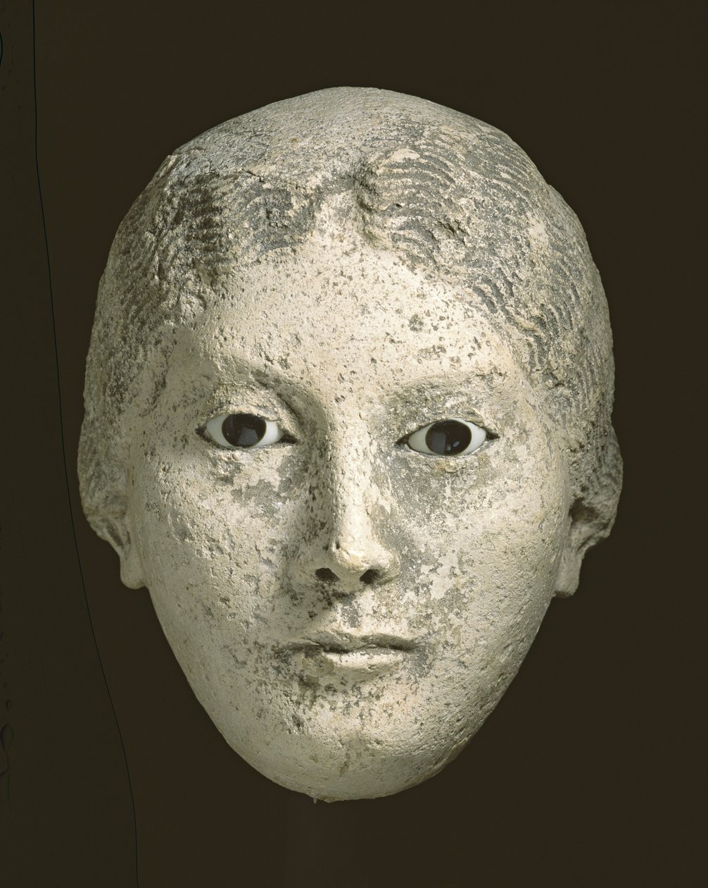 Bir kadın başı modeli, MS 2. veya 3. yüzyıl (alçı) (ayrıca bkz. 270972-974) by Roman Period Egyptian