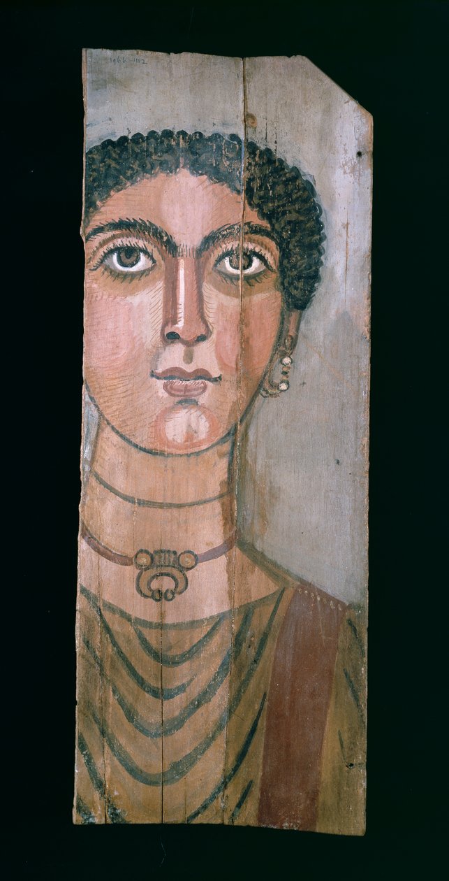 Mumya portresi, MS 90-110 (boyalı ahşap) by Roman Period Egyptian