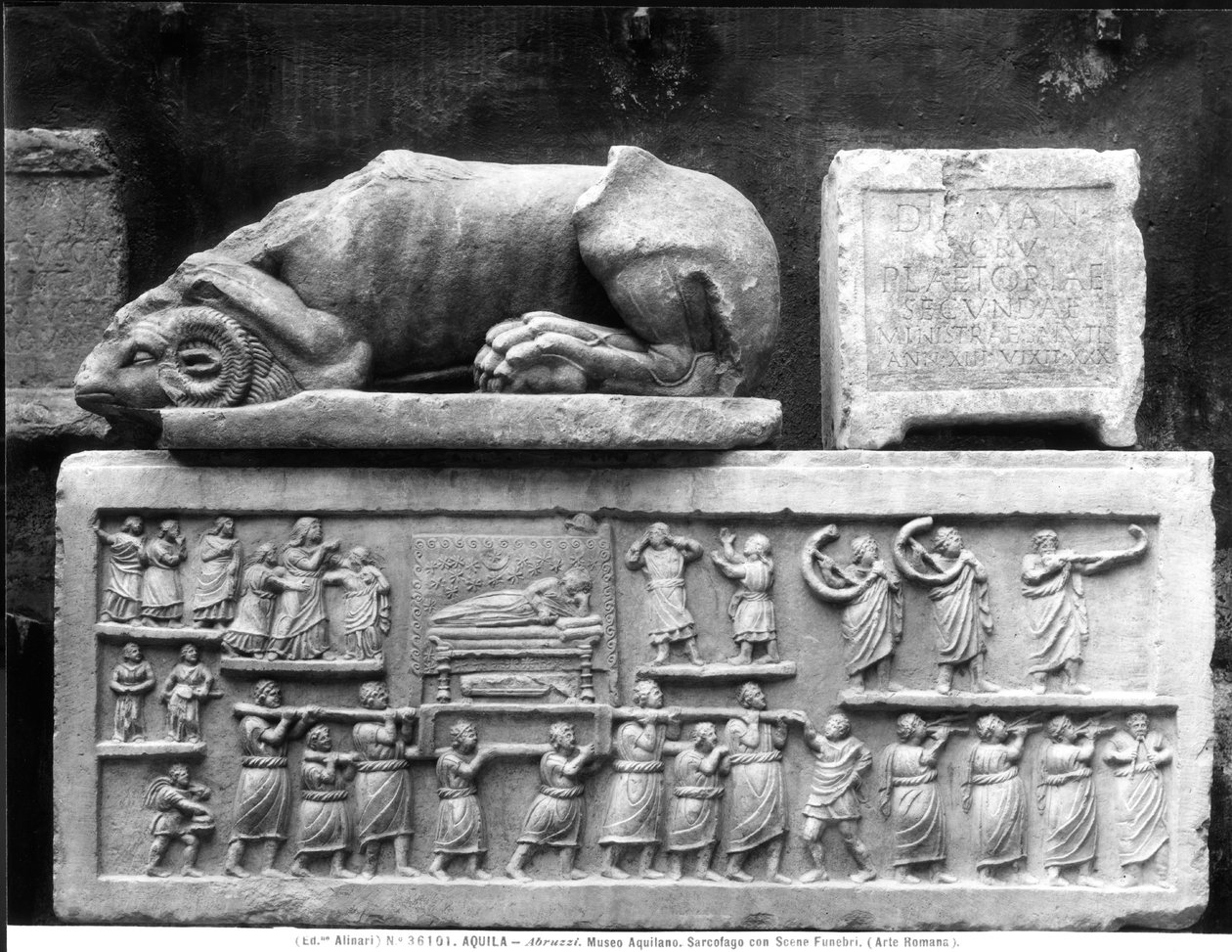 Cenaze kortejini betimleyen lahit by Roman Roman