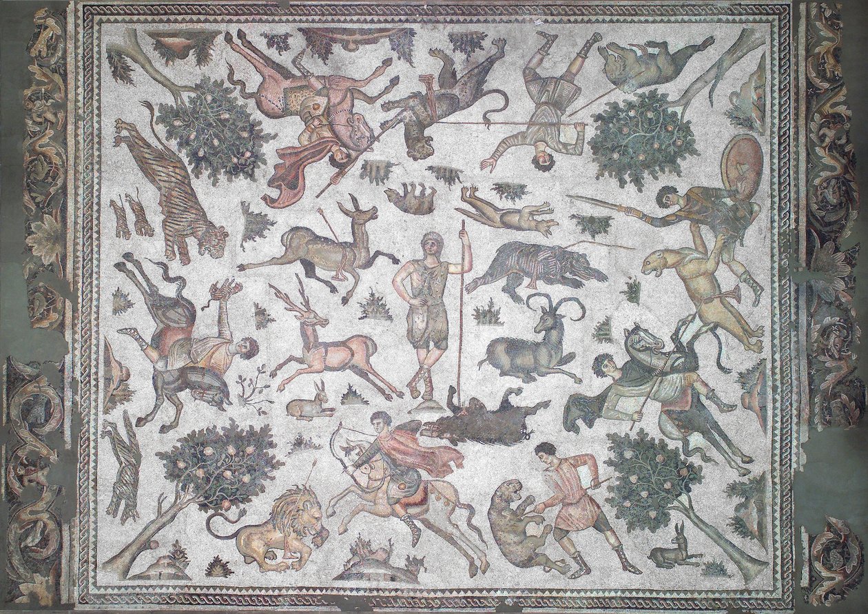 Worcester Avı Sahnesi (mozaik) by Roman Roman