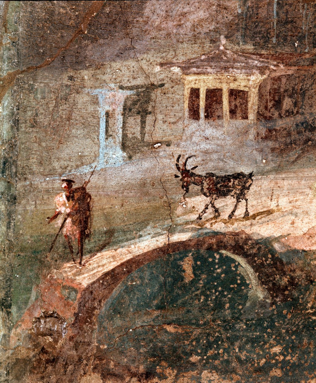 keçisi olan bir adam (fresk by Roman