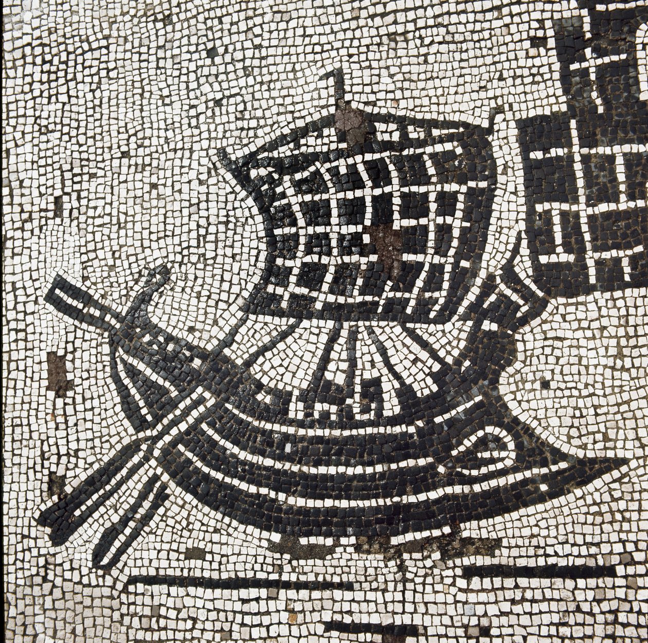 Ostia limanında bir gemi (mozaik by Roman