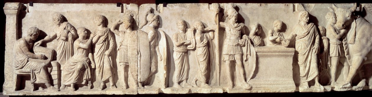 Antik Roma: Domitius Ahenobarbus olarak bilinen kabartma, bir nüfus sayımı bölümü: vatandaşların kaydı ve tanrı Mars