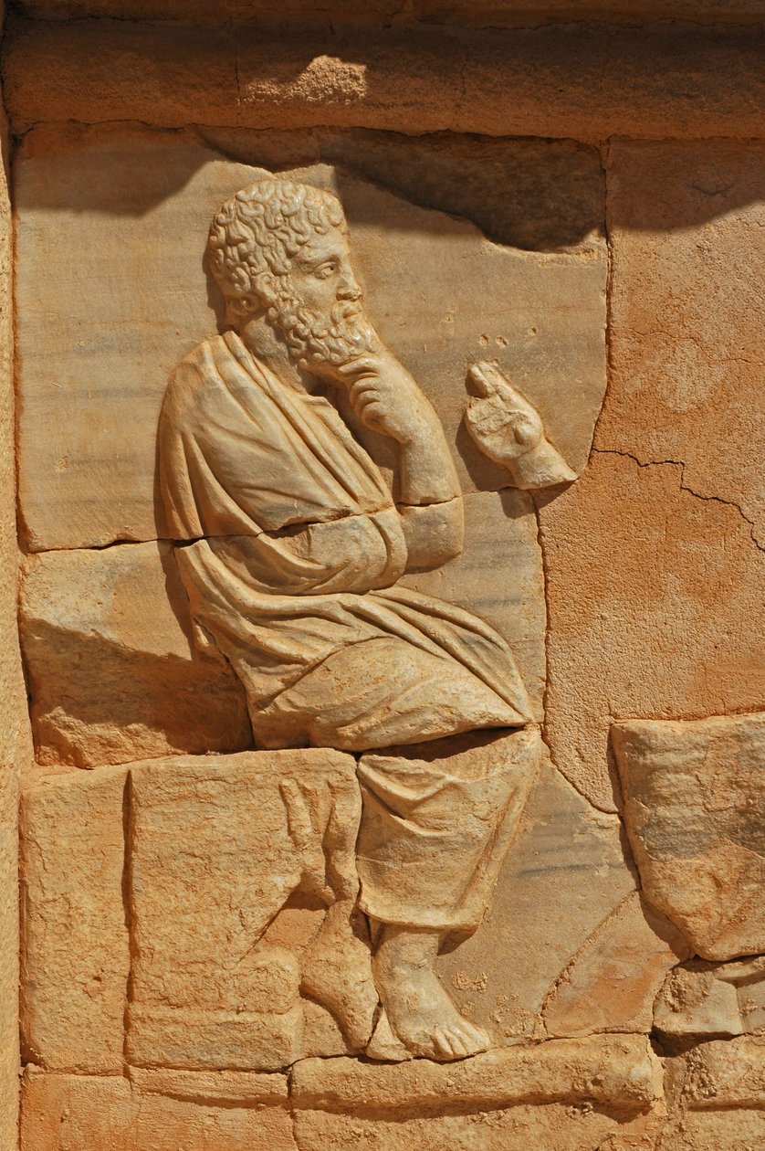 Roma tiyatrosunun ön sahnesindeki kısmalar, Sabratha, Libya, MS 2. yüzyıl by Roman