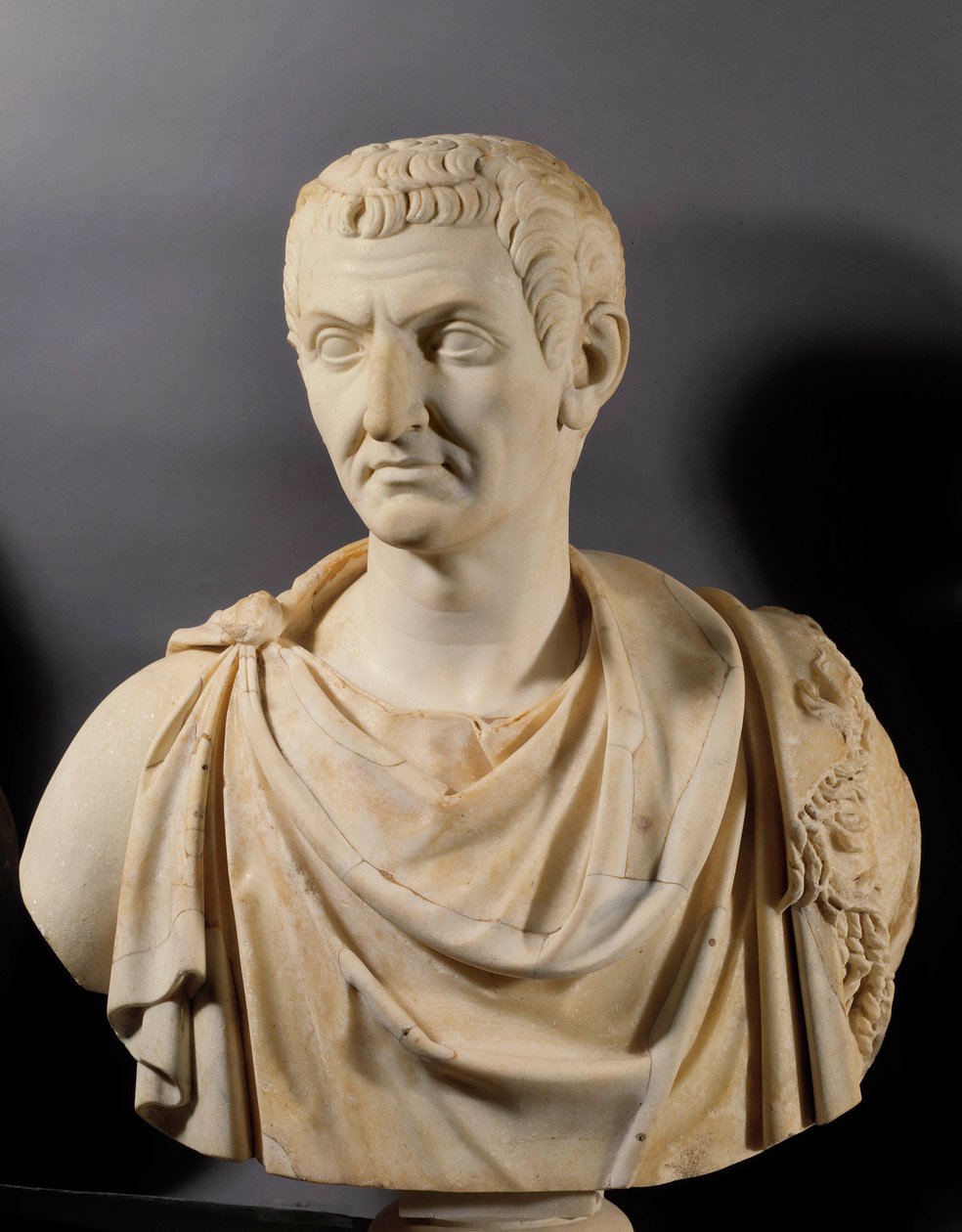 İmparator Nerva Büstü (Marcus Cocceius Nerva) (MS 26-98), Paris, Louvre Müzesi by Roman