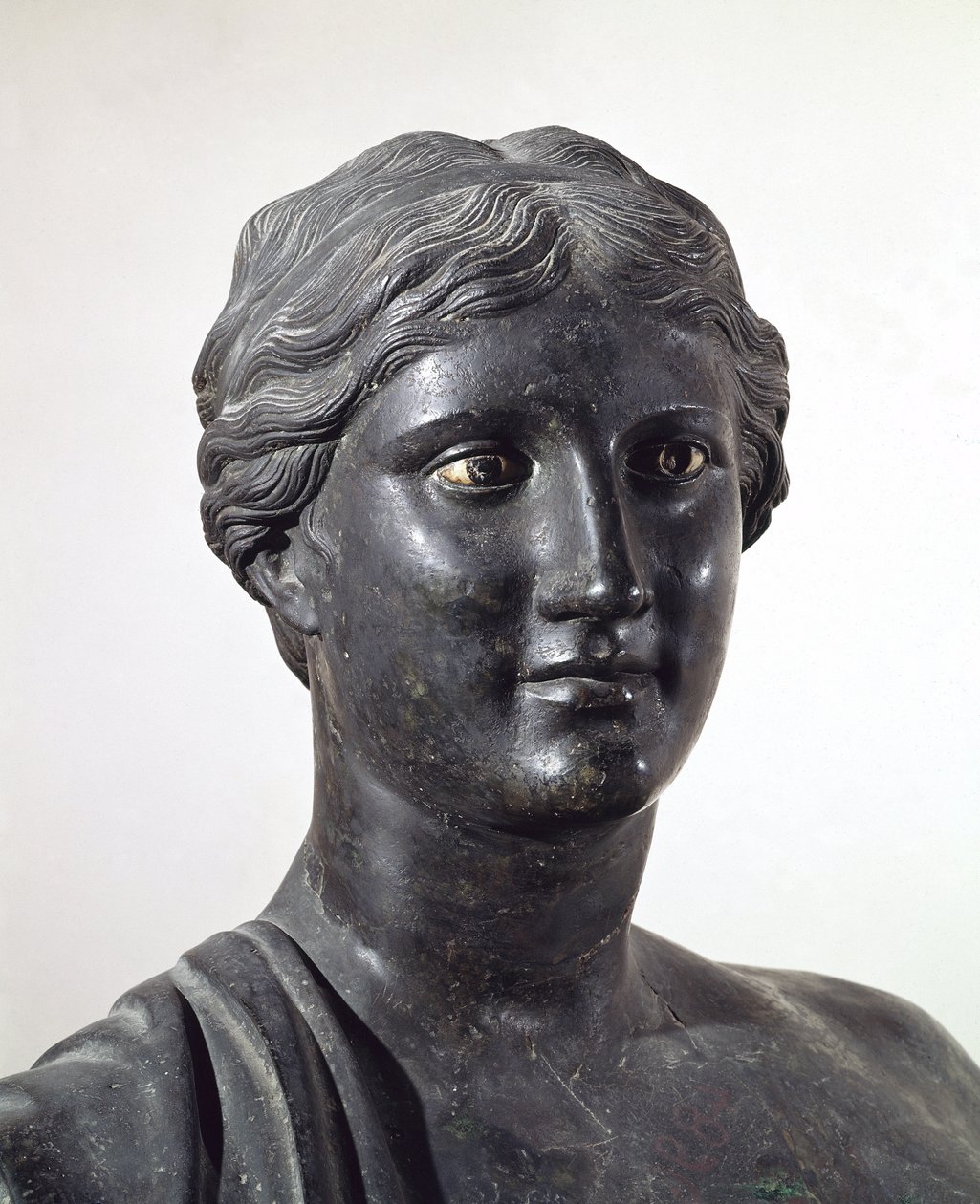 Sappho büstü, bronz heykel, Villa of Papyri, Herculaneum, Campania, İtalya, Roma uygarlığından by Roman