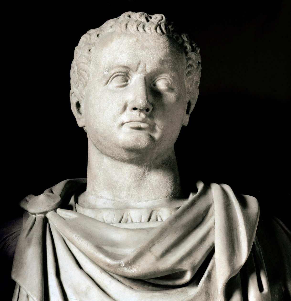 Vespasian Büstü (Titus Flavius Vespasianus) (MS 9-79) Roma İmparatoru Roma, musei capitolini - İmparator Flavius Vespasian