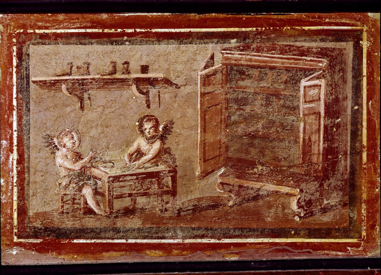 Cupids ayakkabıcılar (fresk by Roman