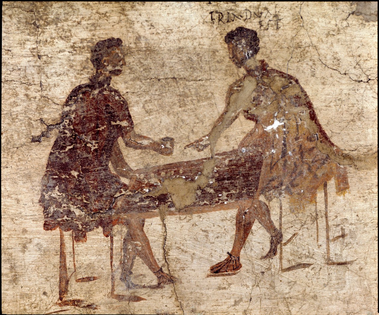 Zar oyuncuları (fresk by Roman