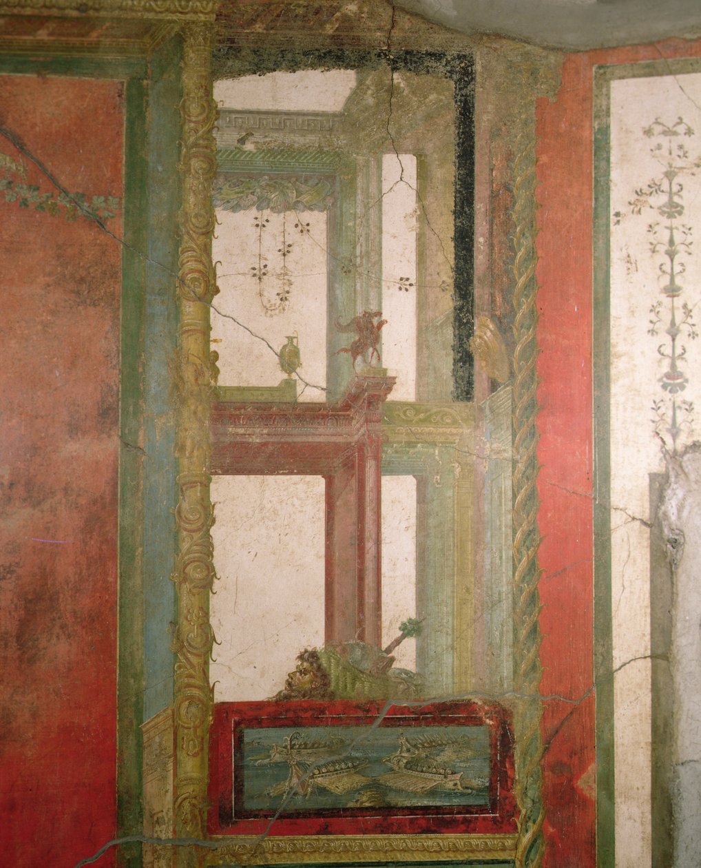 Fantastik mimari, Pompei, İtalya (fresk) by Roman