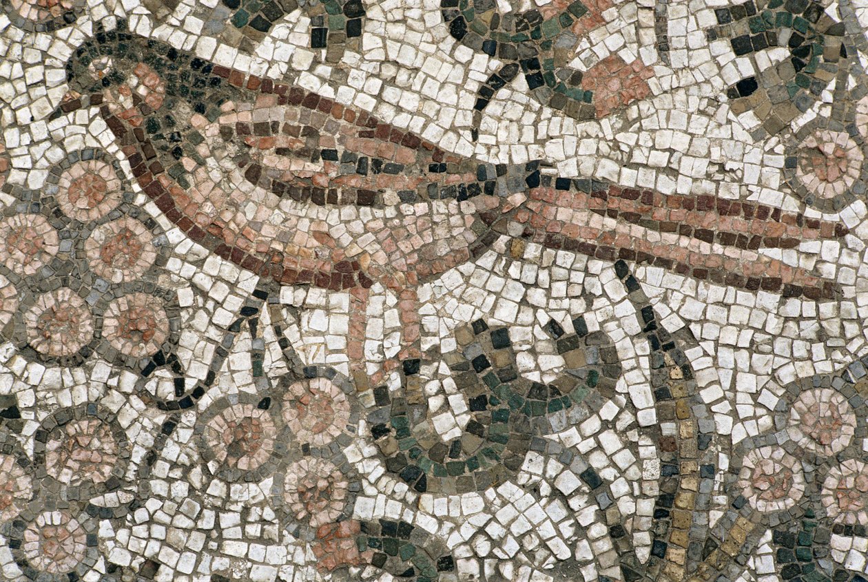 Bir kuşu betimleyen döşeme, MS 4. yy by Roman