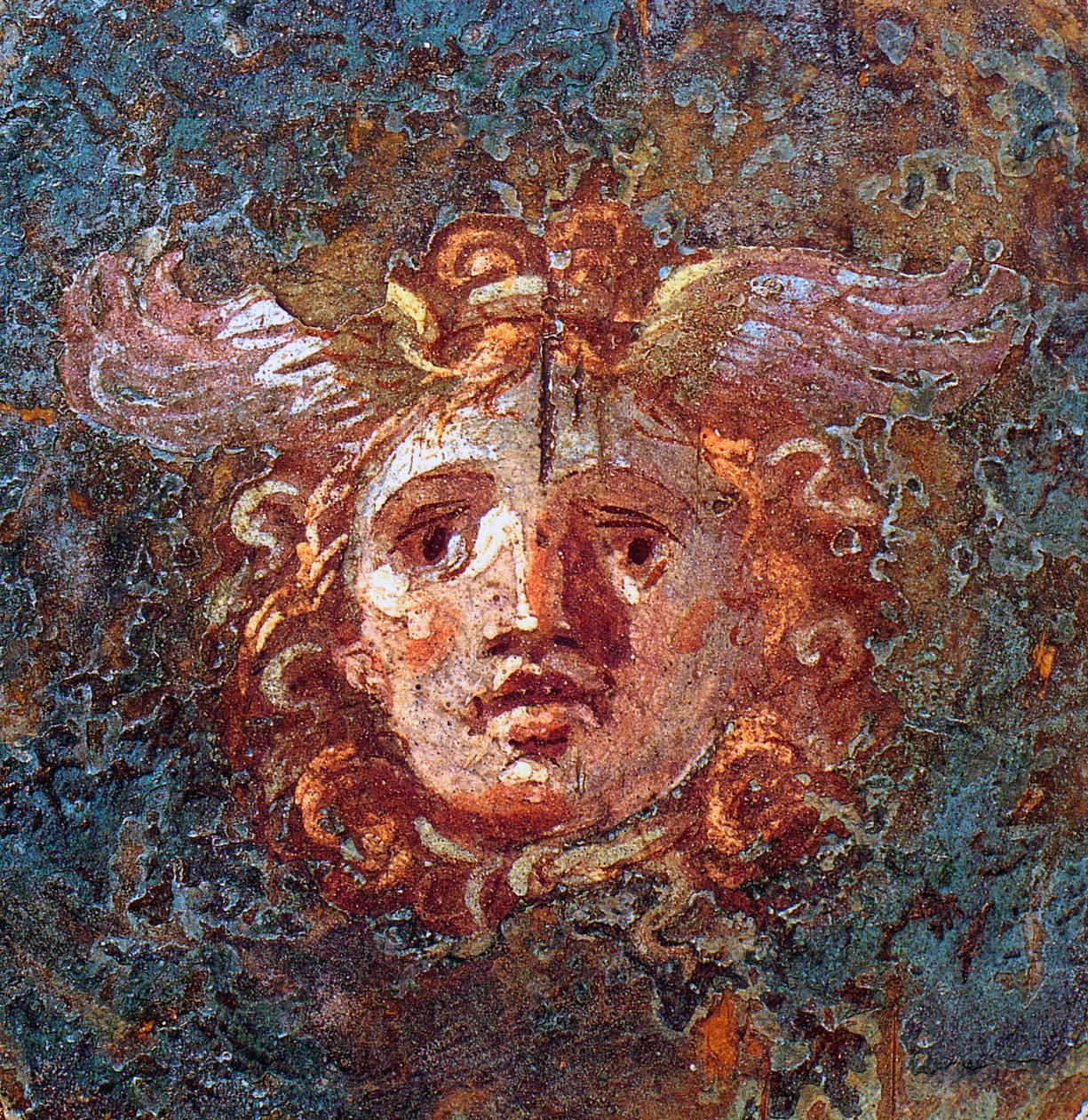 Gorgona veya Gorgo - Pompei Casa dei Vettii tarafından MS 1. yüzyıla ait bir fresk detayı. by Roman