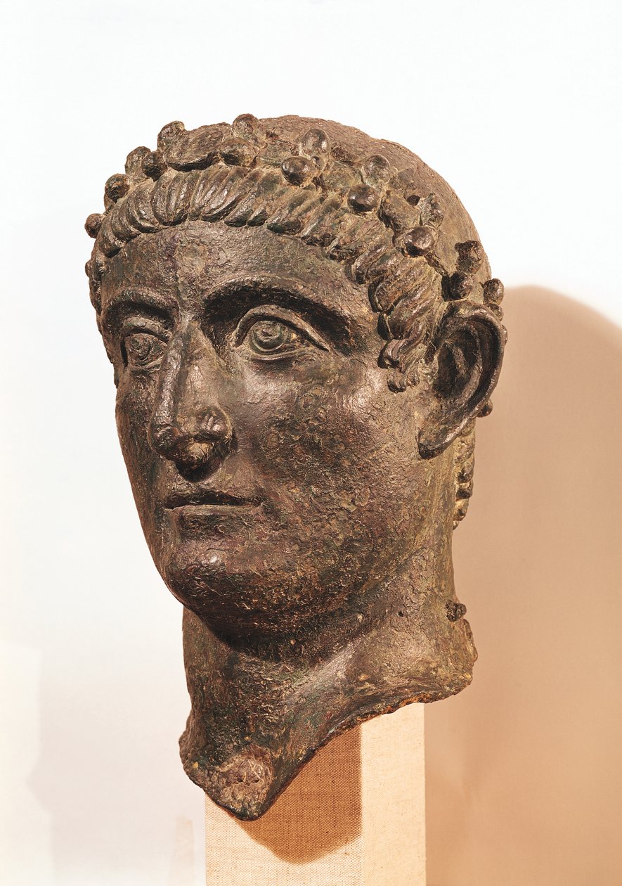 Büyük Konstantin Başkanı (c.274-337) (bronz) by Roman