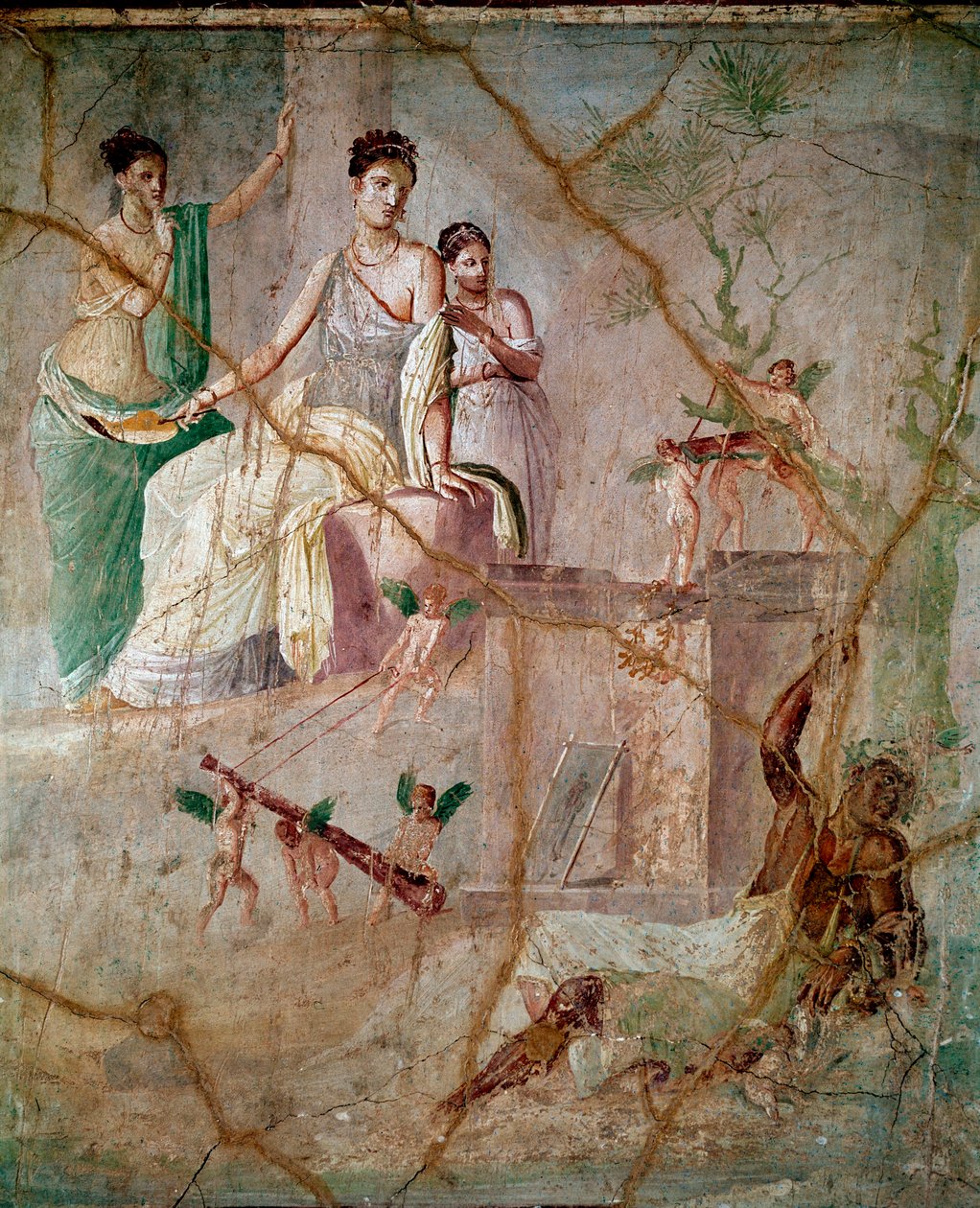 Herakles ve Omphale (herkül ve Omphale) Pompeii