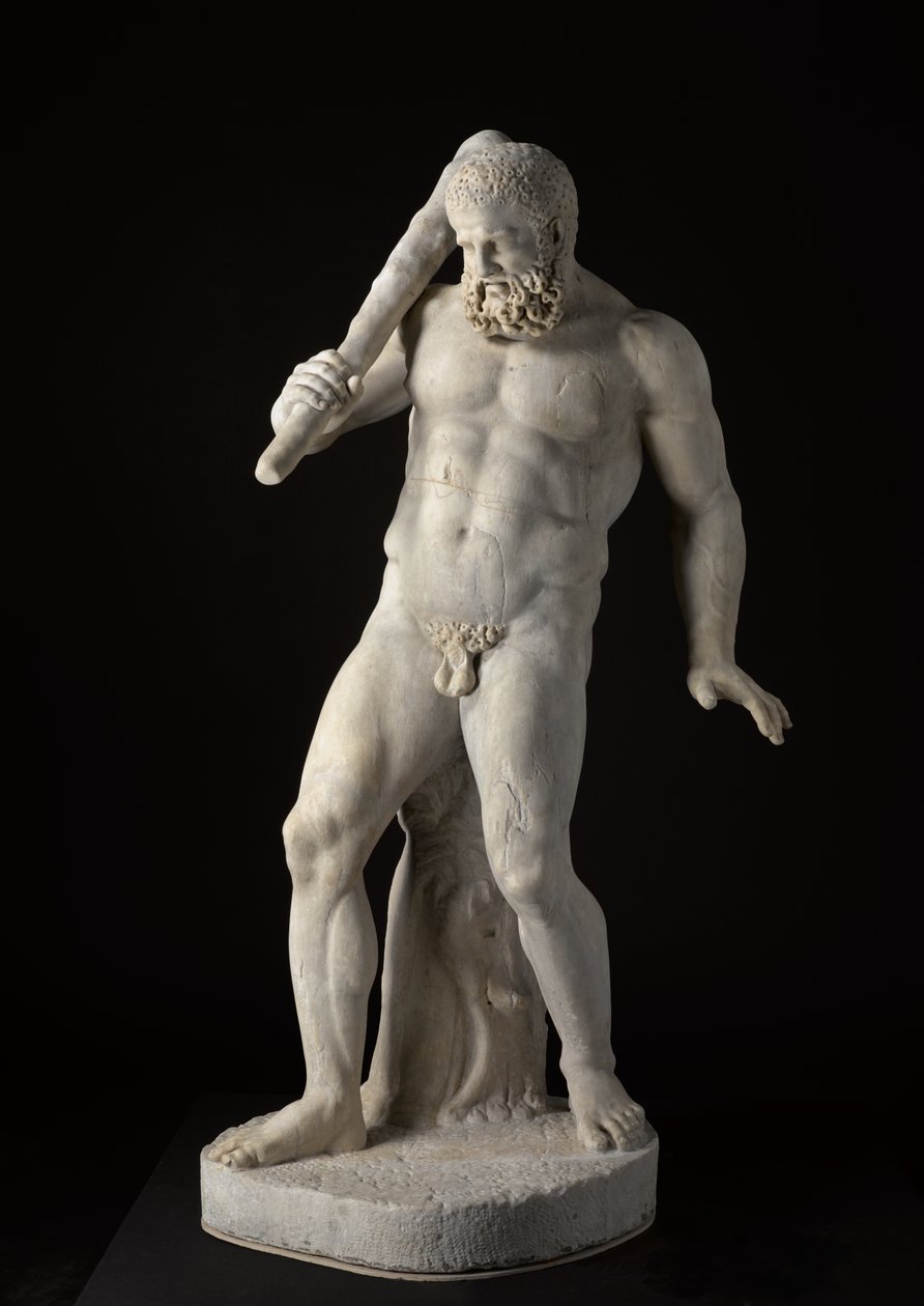 Herakles, 2. yüzyıl (mermer) by Roman