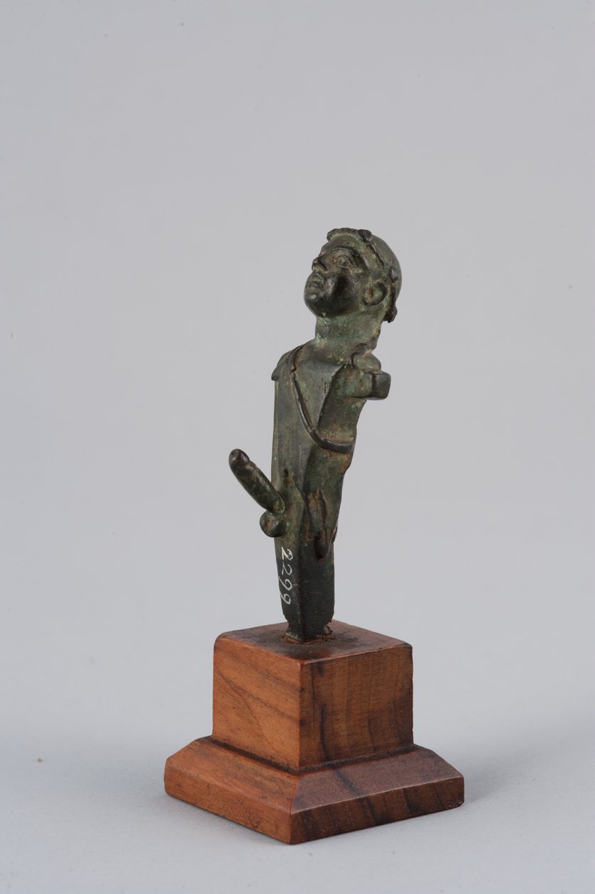 Erect Fallus ile Herm (bronz) by Roman